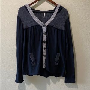 Free people cardigan with hood